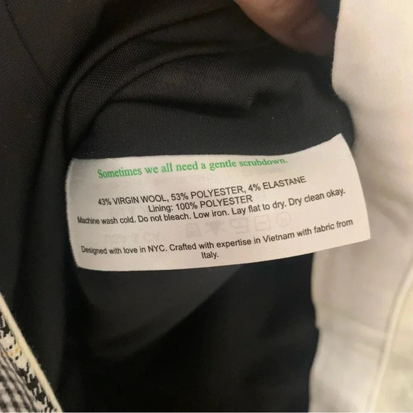 M.M. LaFleur Mejia Trouser Pant in Plaid Sharkskin Size 0 - Picture 15 of 16